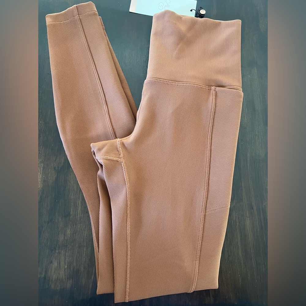 Calia Ribbed Leggings NWT Size XS Brown